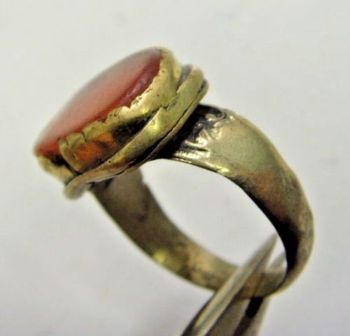 1700s antique Islamic Nomads tribal ring 10 size central Asia religious 48199 - Picture 3 of 8
