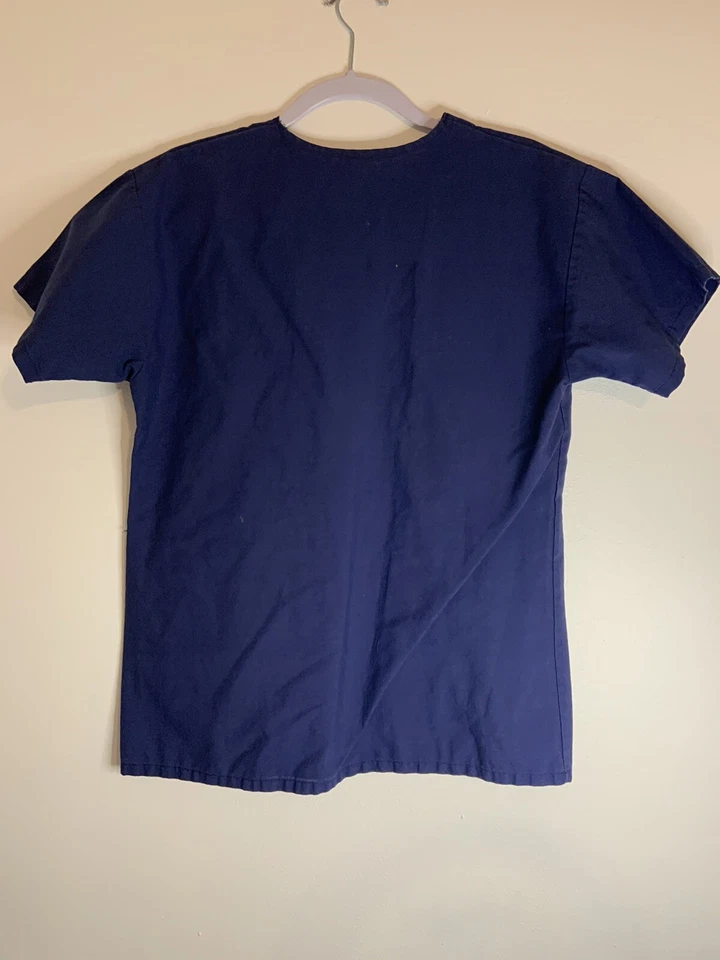 Blusa Médica Medline Uniforme Pequeño Azul Marino Cuello en V Foto 2 de 4