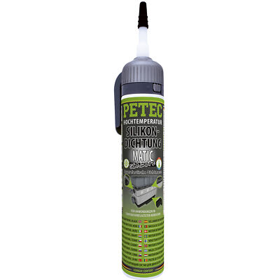 Petec Hochtemperatur Silikondichtung MATIC schwarz 200ml dauerelastisch 260°C