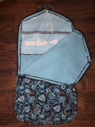 Vera Bradley JAVA BLUE Hanging GARMENT TRAVEL BAG Quilted Cotton 2245 NEW - Picture 3 of 5