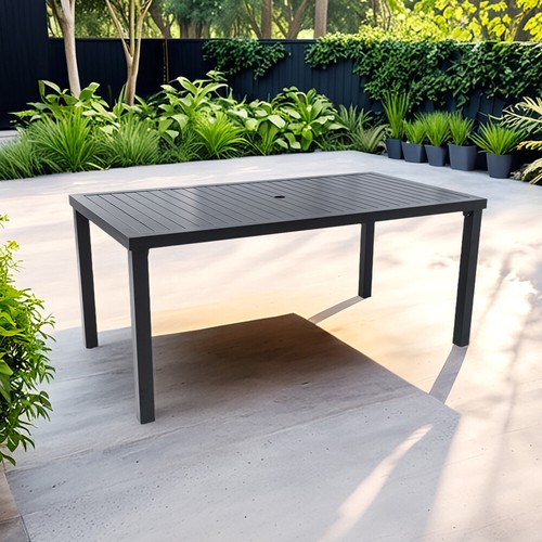 35.5" x 67" Rectangular Patio Dining Table, Rust-Free & Adjustable Foot Pads - Picture 5 of 5