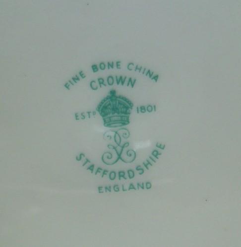 GEORGEOUS CROWN STAFFORDSHIRE CAKE PLATE - BURGUNDY PANSIES - IMMACULATE - Picture 5 of 5