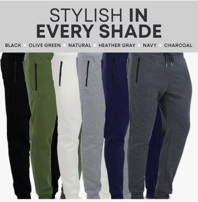 #ad Men#x27;s Tech Fleece Ultra Soft Jogger Athletic Sweatpants with Zippers on Pockets $19.95