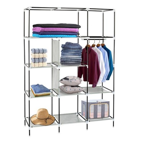 Top Beige 69" High-leg Non-woven Fabric Assembled Cloth Wardrobe High Quality - Picture 3 of 15