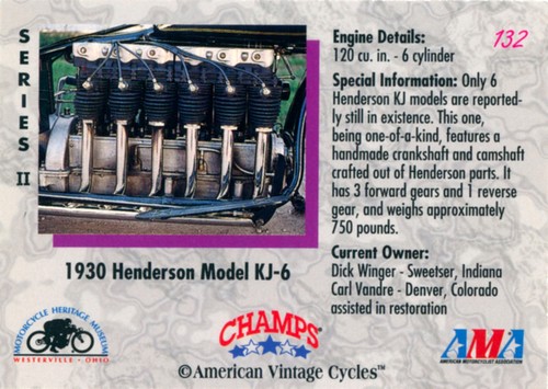 Tarjeta prototipo American Vintage Cycles 2 132 - Imagen 2 de 2