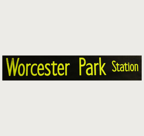 WORCESTER PARK STATION - Genuine London Bus Destination Blind 42"