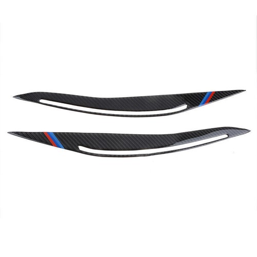 Lámpara antiniebla negra de fibra de carbono real borde para cejas para BMW Serie 5 F10 - Imagen 3 de 5