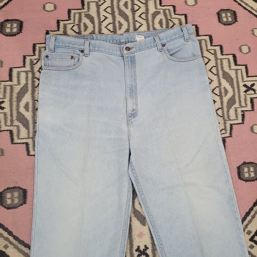 Pantalones de mezclilla vintage años 80 LEVIS 540 calce relajado lavado claro 40x29 dobladillo HECHOS EN EE. UU. C19-39 - Imagen 2 de 7