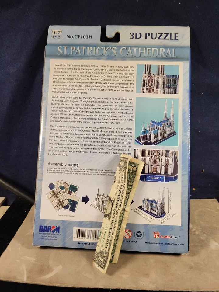 3D Saint Patrick's Cathedral Unopened 117 Pieces - Image 2 of 4