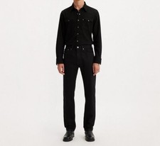 Levis Mens 505 Regular Fit Black 505-0260 Jeans
