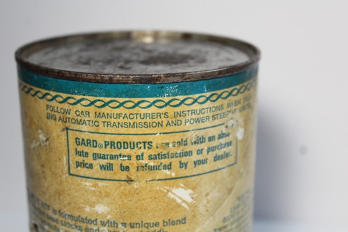 1960s FULL Vintage Gard Oil Can Quart Oil Can Kansas City Kansas Oil Can Graphic - Picture 12 of 23