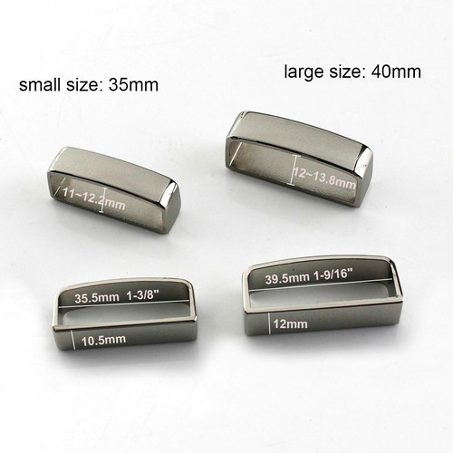 2pcs Metal Strap Loop Rings 40mm Belt Keeper Ring Buckle Leather Crafts Accessor - Picture 7 of 12