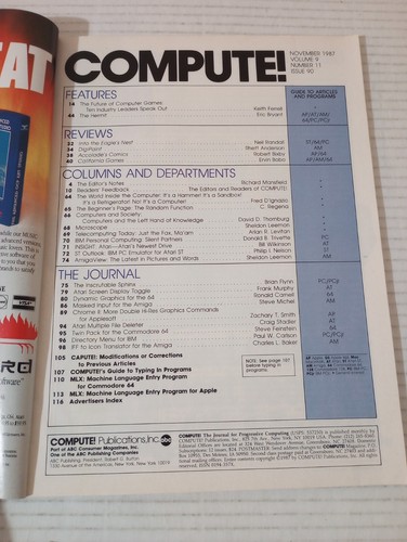 Compute! November 1987 Ten Industry Leaders On The Future Of Computer Games - Picture 6 of 12