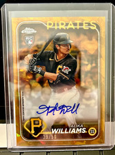 2024 Topps Chrome Sapphire Alika Williams RC Auto Gold /50 Pittsburgh Pirates