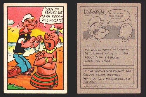 Tarjeta coleccionable vintage de confitería Popeye Chix 1959 tú eliges individuales #1-50 - Imagen 22 de 61