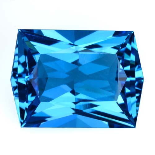 7.82Cts Natural Splendid Fancy Custom Cut Swizz BlueTopaz13.8x10mm Loose Gem VDO - Picture 2 of 3