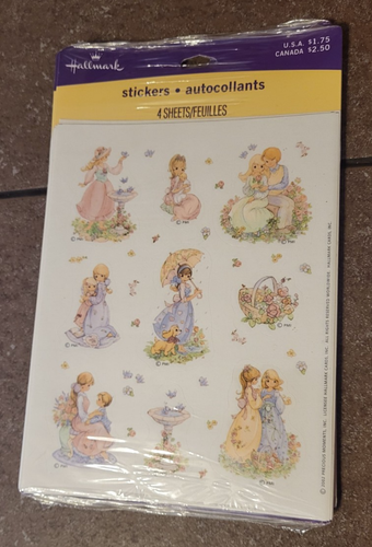 Hallmark Precious Moments Stickers - VINTAGE 2002 - NIP - 4 Sheets