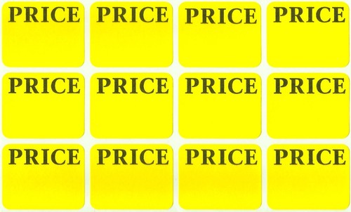 300 PRICE LABELS ReMoVaBLE Adhesive Yellow Price Tag STICKERs Label AVERY 6752