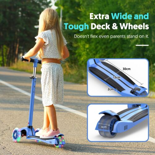 SEJOY Kinderroller Kinder Scooter Dreiradscooter LED Räder Cityroller ab 2 Jahre - Bild 7 von 13