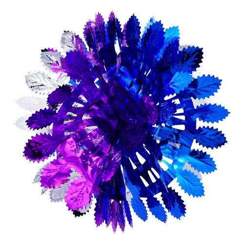 5x Christmas Foil Hanging Decoration, Snowball Starburst Snowflake Star Garlands - Picture 37 of 49