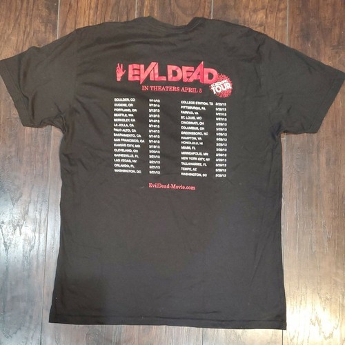 Evil Dead 2013 Movie Promo Screening Tour TShirt XL Black Next Level Apparel EUC - Picture 4 of 7