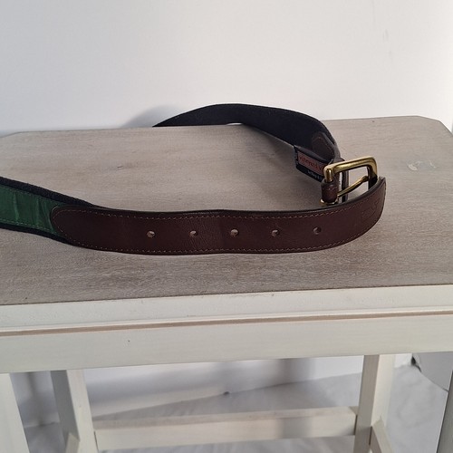 VTG Vineyard Vines MLB Oakland Athletics A's Canvas Belt Men's 34 Brown Leather - Picture 4 of 6