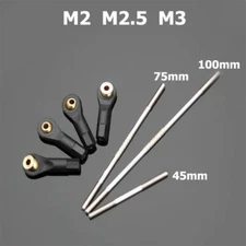 M2 M2.5 M3 RC Push Rods / Ball Joint Fit Turn Buckle For RC Car Aircraft Rudder