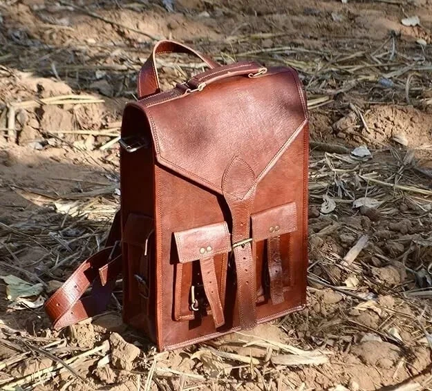 Handmade Messenger Rucksack Backpack Genuine Travel New Vintage Leather Bag