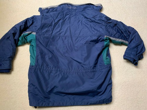 Vintage Mens Medium COLUMBIA LONG'S PEAK Winter Jacket 3-in-1 PARKA Blue Green - Picture 2 of 11