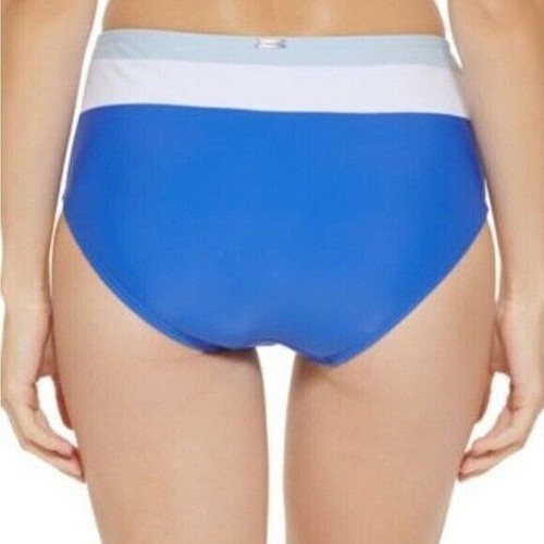 DKNY Colorblocked High-Waist Bikini Bottoms swimsuit, swimwear Lapis Blue New L - Picture 3 of 11