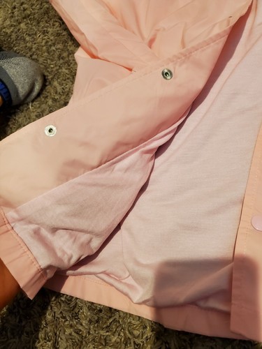 Wet Seal Size Small Baby Pink Coaches Windbreaker Jacket lined lightweight - Picture 6 of 9