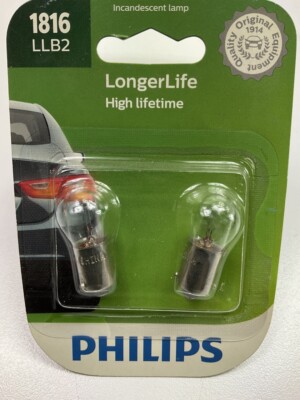 Philips 1816LLB2 LongerLife Instrument Panel Lamp Light Bulb 1816 - 2 PACK
