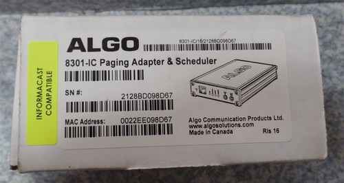 ALGO 8301-IC Paging Adapter & Scheduler Informacast Enabled NEW - 第 1/3 張圖片