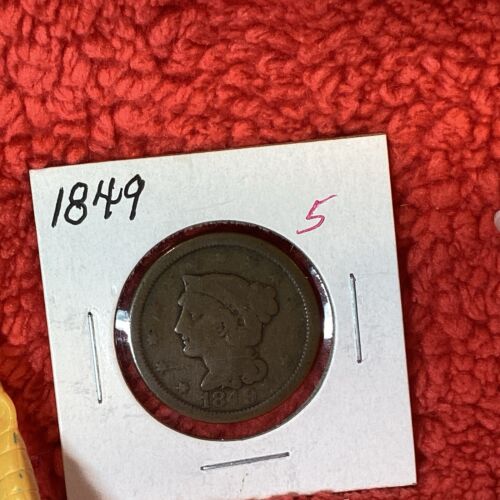 1849 LARGE CENT - Picture 2 of 6