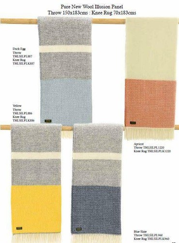 TWEEDMILL TEXTILIEN KNIETEPPICH 100% Wolle Schlafsofa Decke WABEN BIENENSTOCK GRAU - Bild 11 von 12