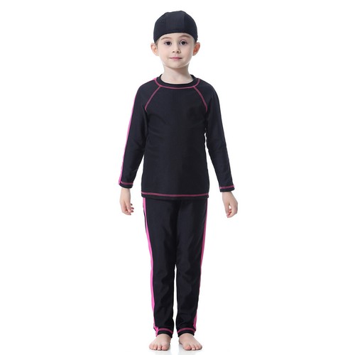 Islamic Girls Swimwear Full Cover Burkini Girls Beachwear Muslim Girls Swimsuit - Picture 29 of 49