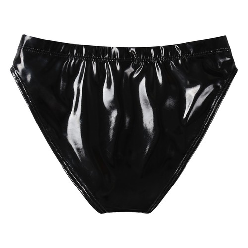 Perizoma lingerie donna pelle PU lucido metallizzato sexy slip danza night club - Foto 5 di 59