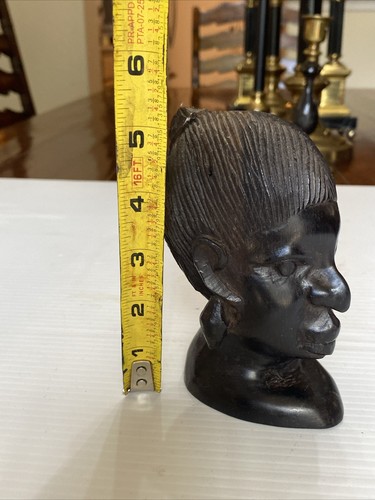 VINTAGE AFRIKANISCHE HANDGESCHNITZTE HOLZBÜSTE JUNGE WEIBLICHE SCHWARZE HOLZ - Bild 15 von 24