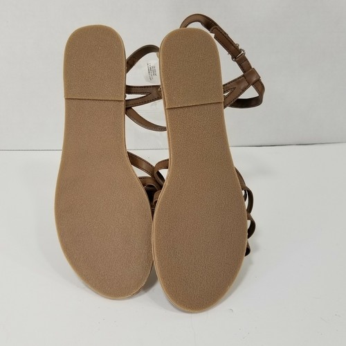 Crazy 8 Big Girls Youth Size 6 Brown Floral Sandals Summer Vacation 2012 New - Picture 4 of 8