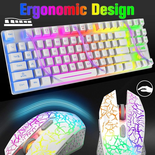 Wireless Gaming Keyboard and Mouse Mute Combo for Mac PC Laptop PS4 Xbox One AU - Picture 12 of 27