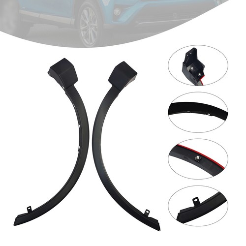 For 2016-2019 Toyota RAV4 Front Fender Flare Trim Molding Left and Right Side - Bild 5 von 14