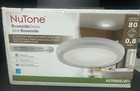 NuTone Roomside Series White 80 CFM Flat Panel LED Ventilation Exhaust Fan