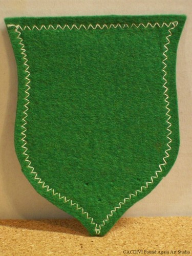 Parche de fieltro verde vintage de fieltro verde insignia recuerdo viaje Alemania escudo de armas Deutschland - Imagen 2 de 3