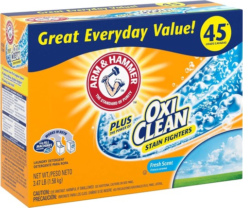 Arm & Hammer Plus OxiClean Powder Laundry Detergent Fresh Scent 45 Loads - Picture 9 of 12