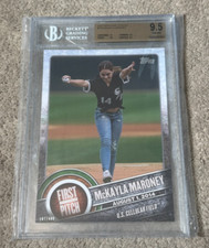 2015 Topps McKAYLA MARONEY Exclusive FIRST PITCH Gymnastics USA Olympics BGS 9.5