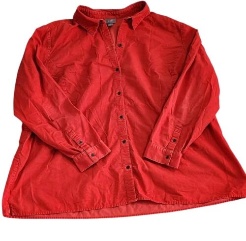 J.Jill Women's Sz 3X Orange Corduroy Tunic Top Ls - Picture 4 of 4