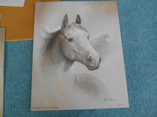 Juego de 4 impresiones de papel litográfico de caballo RUANE MANNING 8" X 10" 1992 Donald Art CO. - Imagen 10 de 15