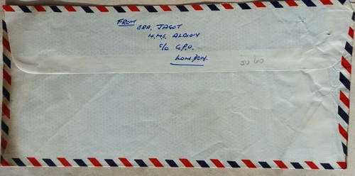 JAPAN 1960 BRITISH STAMP ROYAL NAVY H.M.S. ALBION MARITIME MAIL AIRMAIL COVER - Picture 2 of 2