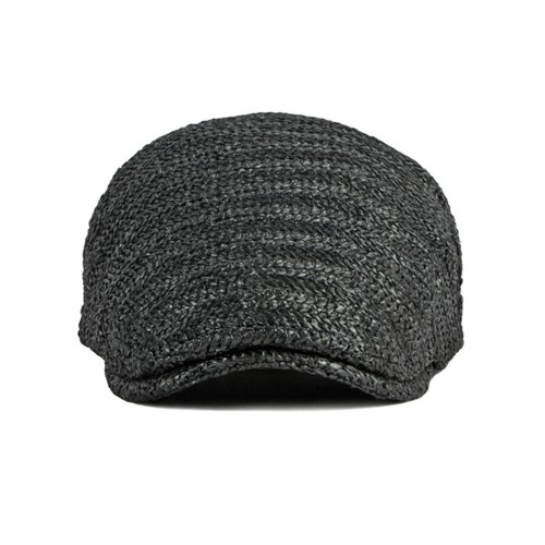 Hombres Tejido Sombrero Verano Gorra Plana Boina de Newsboy Sólida Hiedra Cabbie Conducir Nuevo - Imagen 9 de 20