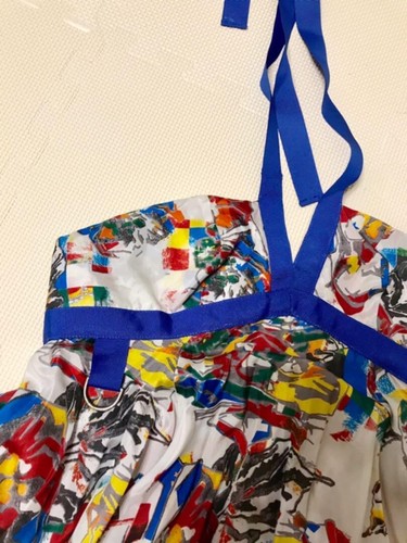 McQ Alexander McQUEEN Colorful Print Taped Silk Dress Size M womens from Japan!! - 第 5/7 張圖片